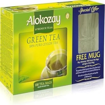 Alokozay Green Tea 100 Tb, 12 Pieces Per Carton
